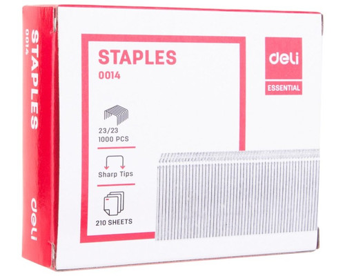DELI C. 1000 grapas galvanizadas 23/23-IR39 DELI C. 1000 grapas galvanizadas 23/23