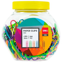 DELI B.200 clips niquelados de colores 29mm