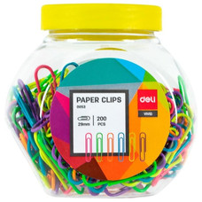 DELI B.200 clips niquelados de colores 29mm