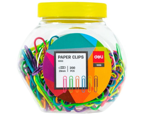 DELI B.200 clips niquelados de colores 29mm