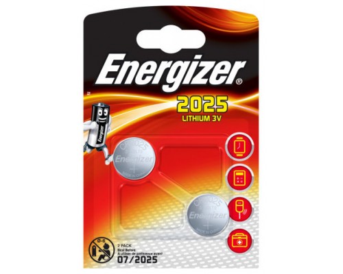 BLISTER 2 PILAS DE BOTON MODELO CR2025 ENERGIZER E301021501 (Espera 4 dias)