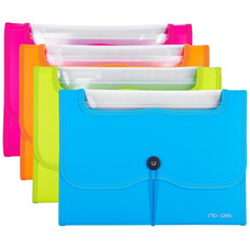 DELI Clasificador fuelle con 7 separaciones y goma para cierre PP A4 colores surtidos-IR30 DELI Clasificador fuelle con 7 separaciones y goma para cierre PP A4 colores surtidos