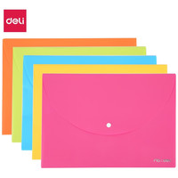 DELI Pack de 10 Sobre con broche PP 300 micras A4 colores surtidos