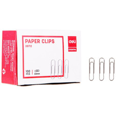 DELI C.100 clips niquelados 33mm