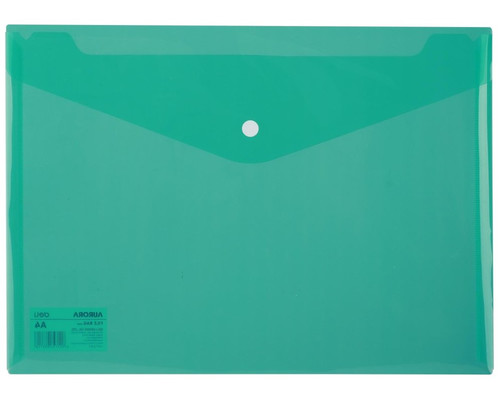 DELI Sobre con broche Deli PP 300 micras A4 verde transparente