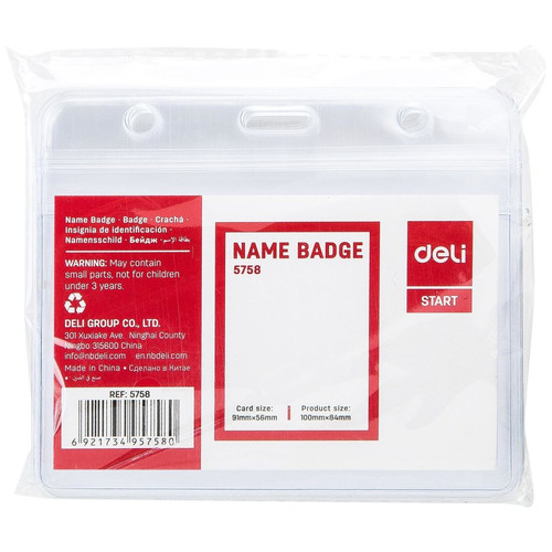 DELI B.10 identificadores PVC horizontal 91x56mm