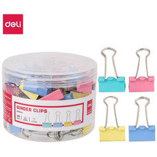 DELI B.48 pinzas pala abatible 25mm colores surtidos-IR35 DELI B.48 pinzas pala abatible 25mm colores surtidos