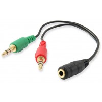 Ewent Cable Audio Jack 3,5/H-2 Jack 3,5/M - 0,15mt