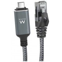 EWENT Cable USB-C 3.1 A RJ45 CAT6 FTP, 1Gbps, 2m