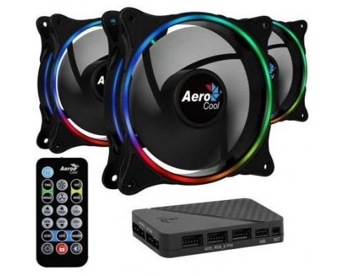 PACK 3 VENTILADORES AEROCOOL ECLIPSE ARGB 120MM AN