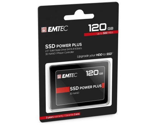 DISCO SSD SATA3 120GB POWER PLUS X150 EMTEC (500MB/s