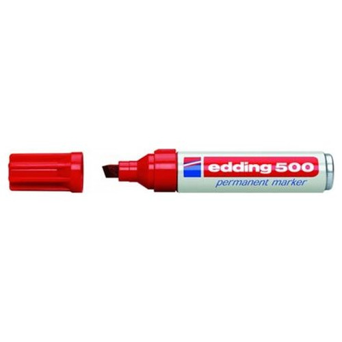 EDDING Marcador permanente 500 punta biselada trazo 2-7mm rojo-IR41 EDDING Marcador permanente 500 punta biselada trazo 2-7mm rojo
