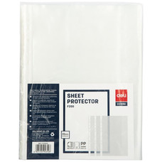 DELI C.100 fundas multitaladro PP cristal 35 micras A4-IR30 DELI C.100 fundas multitaladro PP cristal 35 micras A4