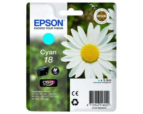 TINTA EPSON C13T18024012 Nº 18 CIAN