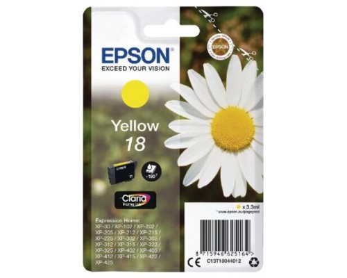 TINTA EPSON C13T18044012 Nº 18 AMARILLA