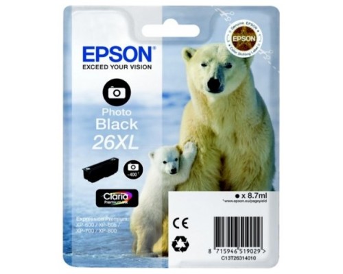 TINTA EPSON C13T26314012 Nº 26XL NEGRO PHOTO