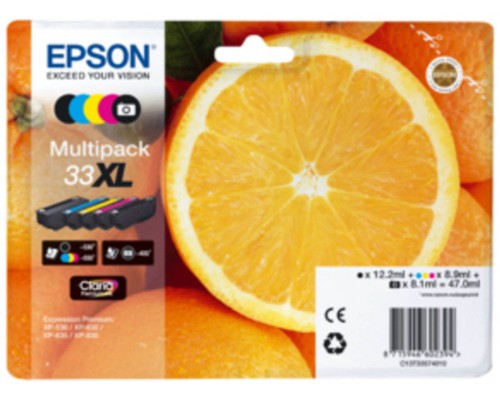 TINTA EPSON C13T33574010 Nº 33XL PACK MULTICOLOR