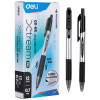 DELI boligrafo retractil Xtream agarre suave punta fina 0,7mm negro-IR57 DELI boligrafo retractil Xtream agarre suave punta fina 0,7mm negro
