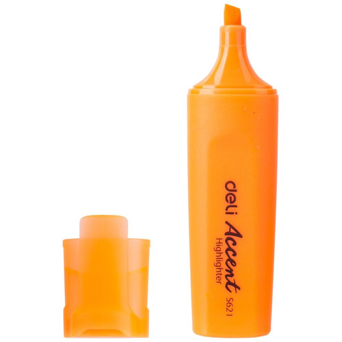 DELI Marcador fluorescente Deli Accent punta biselada 1-5mm naranja-IR21 DELI Marcador fluorescente Deli Accent punta biselada 1-5mm naranja