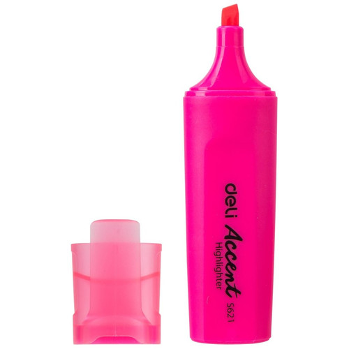 DELI Marcador fluorescente Deli Accent punta biselada 1-5mm rosa-IR21 DELI Marcador fluorescente Deli Accent punta biselada 1-5mm rosa