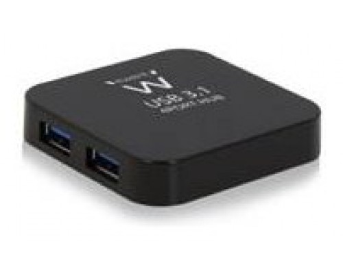 Ewent EW1134 hub de interfaz USB 3.2 Gen 2 (3.1 Gen 2) Type-A 5000 Mbit/s Negro (Espera 4 dias)