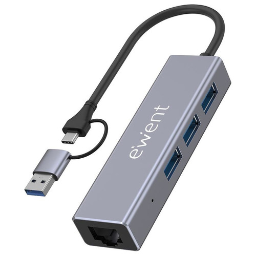 EWENT EW1159 Hub USB 3 PUERTOS 3.1+1 P.GIG USB-C-A-IA30 EWENT EW1159 Hub USB 3 PUERTOS 3.1+1 P.GIG USB-C-A
