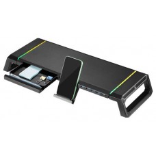 ELEVADOR MONITOR EWENT PLEGABLE RGB CON HUB USB CAJON