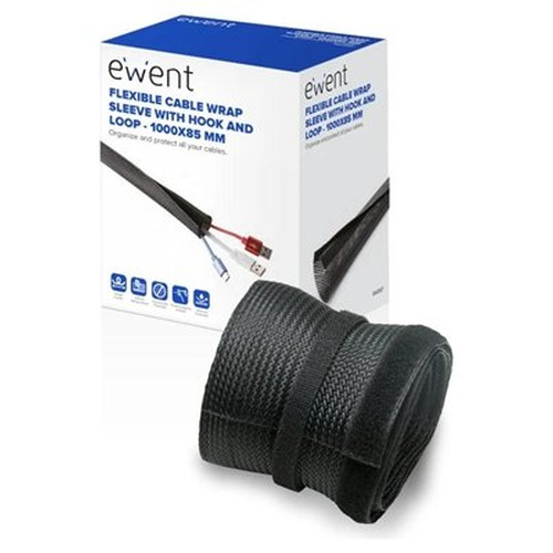 Ewent EW1557 organizador de cables Universal Pasacables Negro 1 pieza(s) (Espera 4 dias)-SX60 Ewent EW1557 organizador de cables Universal Pasacables Negro 1 pieza(s) (Espera 4 dias)