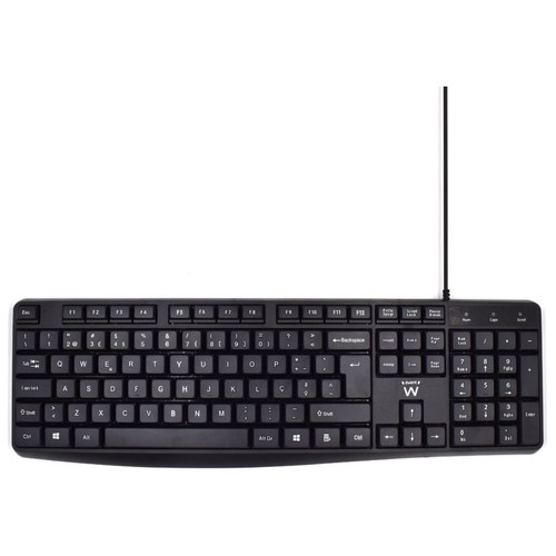 TECLADO EWENT QUERTY PORTUGUES ESCRITURA SILENCIOSA USB NEGRO-SX30 TECLADO EWENT QUERTY PORTUGUES ESCRITURA SILENCIOSA USB NEGRO