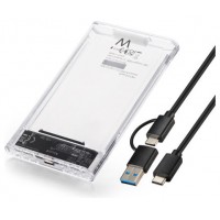 Ewent EW7064 caja para disco duro externo Caja externa para unidad de estado sólido (SSD) Transparente 2.5" (Espera 4 dias)