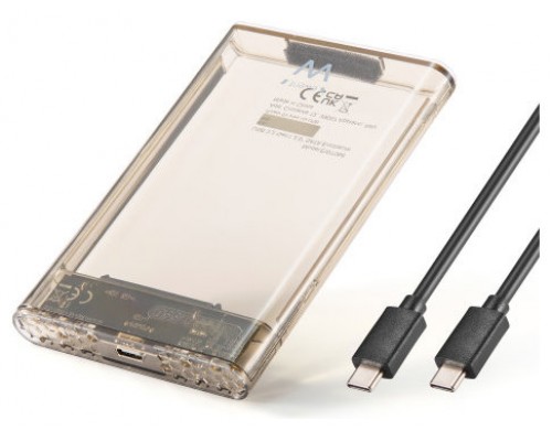 Ewent EW7068 caja para disco duro externo Caja externa para unidad de estado sólido (SSD) Transparente 2.5" (Espera 4 dias)