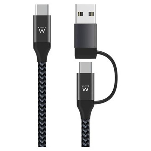 Ewent EW9918 cable USB 1 m USB 3.2 Gen 1 (3.1 Gen 1) USB C Negro (Espera 4 dias)-SX60 Ewent EW9918 cable USB 1 m USB 3.2 Gen 1 (3.1 Gen 1) USB C Negro (Espera 4 dias)