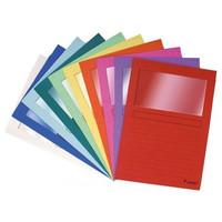 EXACOMPTA Paq.25 subcarpetas con ventana 120g 22x31cm colores surtidos-IR41 EXACOMPTA Paq.25 subcarpetas con ventana 120g 22x31cm colores surtidos