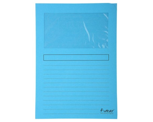 EXACOMPTA Paq.25 subcarpetas con ventana 120g 22x31cm azul claro-IR40 EXACOMPTA Paq.25 subcarpetas con ventana 120g 22x31cm azul claro