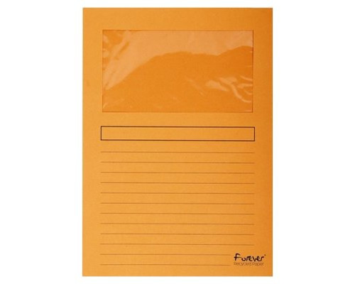EXACOMPTA Paq.25 subcarpetas con ventana 120g 22x31cm naranja-IR40 EXACOMPTA Paq.25 subcarpetas con ventana 120g 22x31cm naranja
