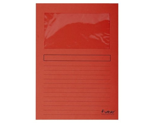 EXACOMPTA Paq.25 subcarpetas con ventana 120g 22x31cm rojo-IR40 EXACOMPTA Paq.25 subcarpetas con ventana 120g 22x31cm rojo
