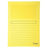 EXACOMPTA Paq.25 subcarpetas con ventana 120g 22x31cm amarillo
