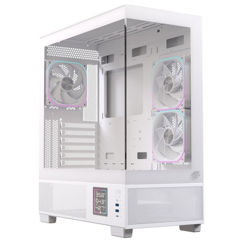 CAJA ATX SEMITORRE EINAREX S501D RGB BLANCA