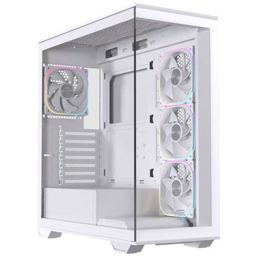 CAJA ATX SEMITORRE EINAREX S700 RGB 4 FANS BLANCA
