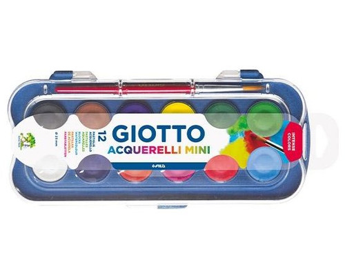 GIOTTO C.12 ACUARELAS MINI 23MM + PINCEL