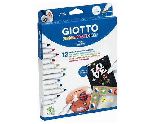 GIOTTO C.12 ROTULADORES DECOR MATERIALS COLORES SURTIDOS