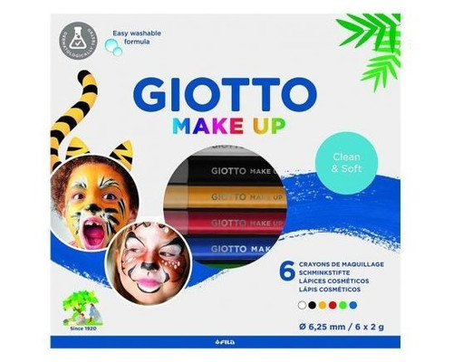 GIOTTO PAQ.6 LAPICES COSMETICOS MAKE UP COLORES SURTIDOS