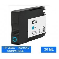 CARTUCHO COMPATIBLE CON HP 953XL F6U16AE CIAN 26