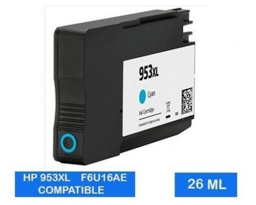 CARTUCHO COMPATIBLE CON HP 953XL F6U16AE CIAN 26