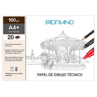 FABRIANO PAQ.10 LAMINAS DIBUJO LINEAL 160G A4