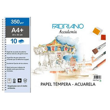 FABRIANO BLOC ESPIRAL PAPEL ACUARELA 10H 350G A4+-IR30 FABRIANO BLOC ESPIRAL PAPEL ACUARELA 10H 350G A4+