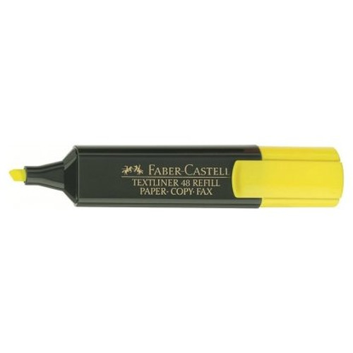 Faber-Castell Marcador fluorescente Texliner 48 - Punta biselada - Trazo 1 mm a 5 mm - Color amarillo-IR32 Faber-Castell Marcador fluorescente Texliner 48 - Punta biselada - Trazo 1 mm a 5 mm - Color amarillo