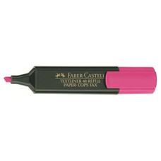 Faber-Castell Marcador fluorescente Texliner 48 - Punta biselada - Trazo 1 mm a 5 mm - Color rosa-IR32 Faber-Castell Marcador fluorescente Texliner 48 - Punta biselada - Trazo 1 mm a 5 mm - Color rosa