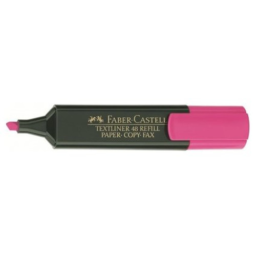 Faber-Castell Marcador fluorescente Texliner 48 - Punta biselada - Trazo 1 mm a 5 mm - Color rosa-IR32 Faber-Castell Marcador fluorescente Texliner 48 - Punta biselada - Trazo 1 mm a 5 mm - Color rosa