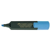 Faber-Castell Marcador fluorescente Texliner 48 - Punta biselada - Trazo 1 mm a 5 mm - Color azul-IR32 Faber-Castell Marcador fluorescente Texliner 48 - Punta biselada - Trazo 1 mm a 5 mm - Color azul
